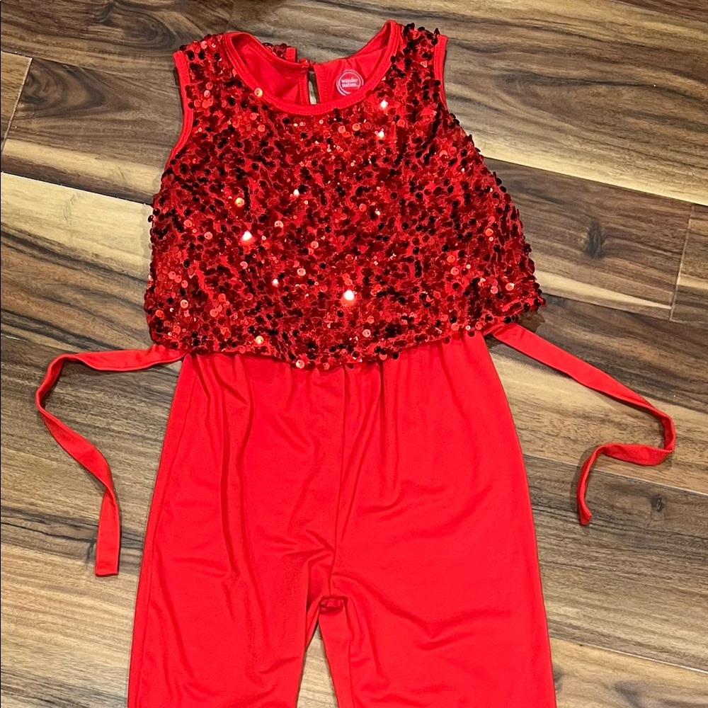 Girls Sequin Jumpsuit